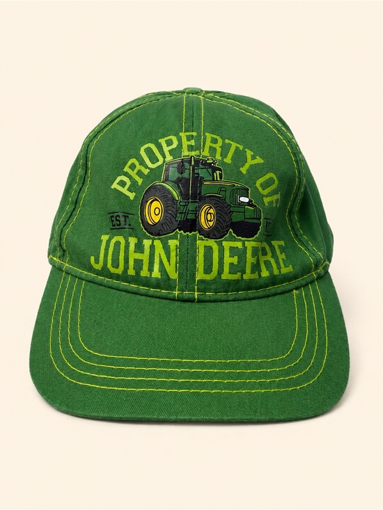 Other - John Deere Youth One Size Green Tractor Baseball Cap Hat Property Of Adjustable